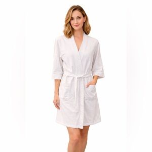 Laura Ashley 100% cotton White Women's Robe size L